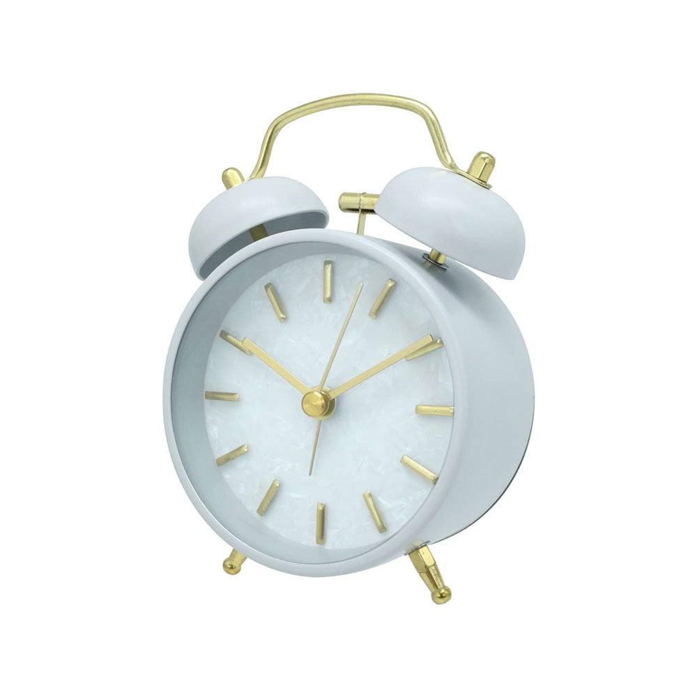 Часовник Takk Tick Tale, настолен, 12 cm, бял