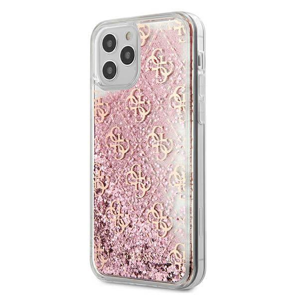 Дизайнерски кейс с висока защита за iPhone 12, iPhone 12 Pro - Guess Liquid Glitter Case (розово злато) | JAR Computers Дизайнерски кейс с висока защита за iPhone 12, iPhone 12 Pro - Guess Liquid Glitter Case (розово злато)