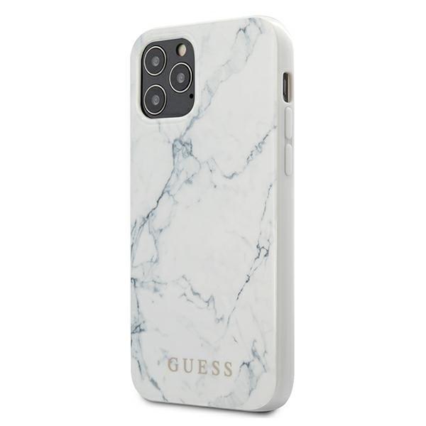 Дизайнерски кейс с висока защита за iPhone 12, iPhone 12 Pro - Guess Marble Case (бял) | JAR Computers Дизайнерски кейс с висока защита за iPhone 12, iPhone 12 Pro - Guess Marble Case (бял)