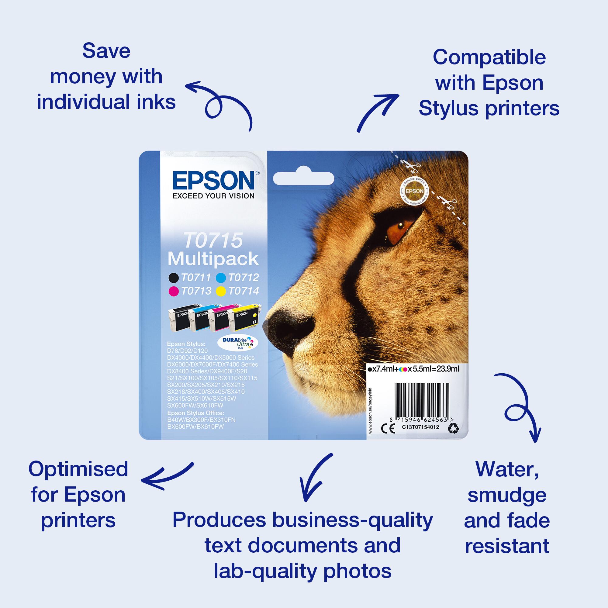 Epson Singlepack Black T0711 DURABrite Ultra Ink | JAR Computers Epson Singlepack Black T0711 DURABrite Ultra Ink