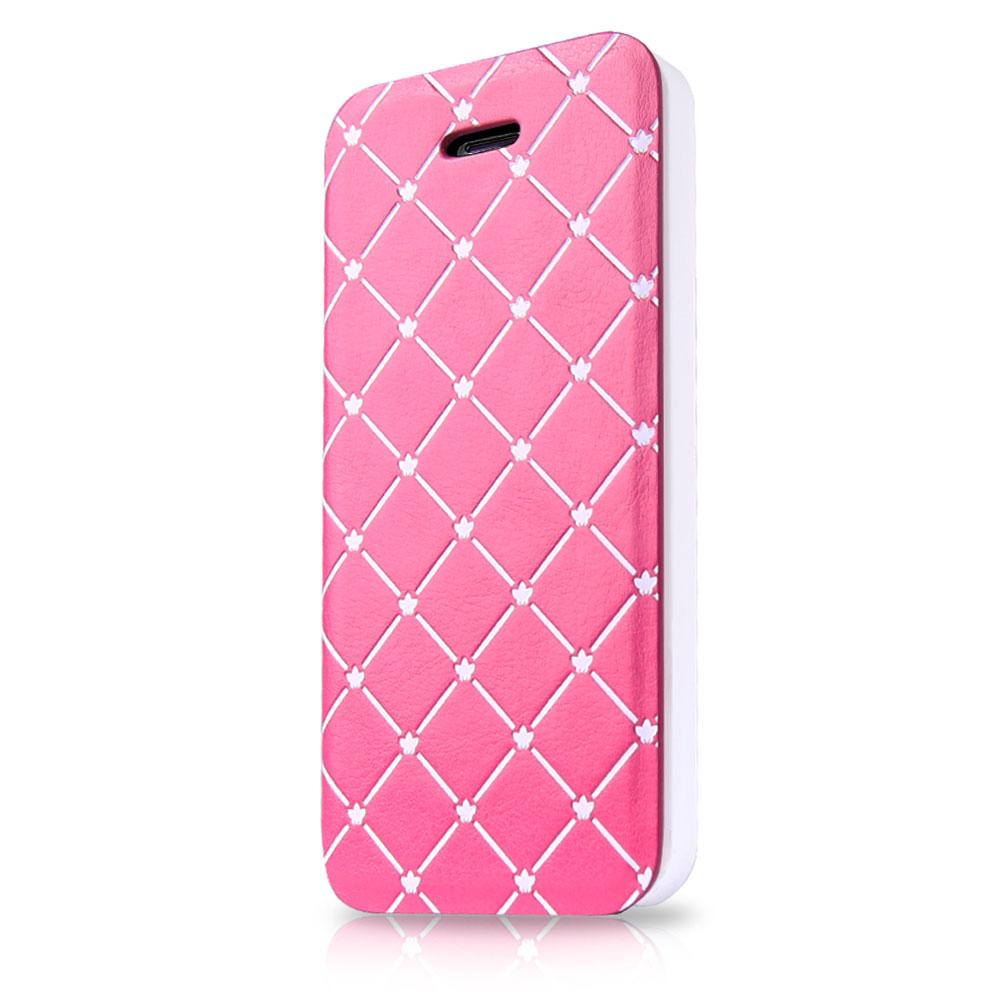 Кожен калъф, тип портфейл и поставка за iPhone 5S, iPhone 5, iPhone SE - Itskins Angel Leather Case (розов) | JAR Computers Кожен калъф, тип портфейл и поставка за iPhone 5S, iPhone 5, iPhone SE - Itskins Angel Leather Case (розов)