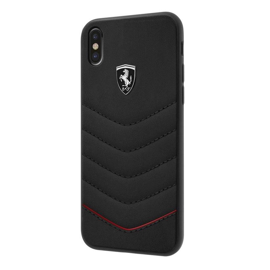Кожен кейс (естествена кожа) за iPhone X - Ferrari Heritage Quilted Leather Hard Case (черен) | JAR Computers Кожен кейс (естествена кожа) за iPhone X - Ferrari Heritage Quilted Leather Hard Case (черен)