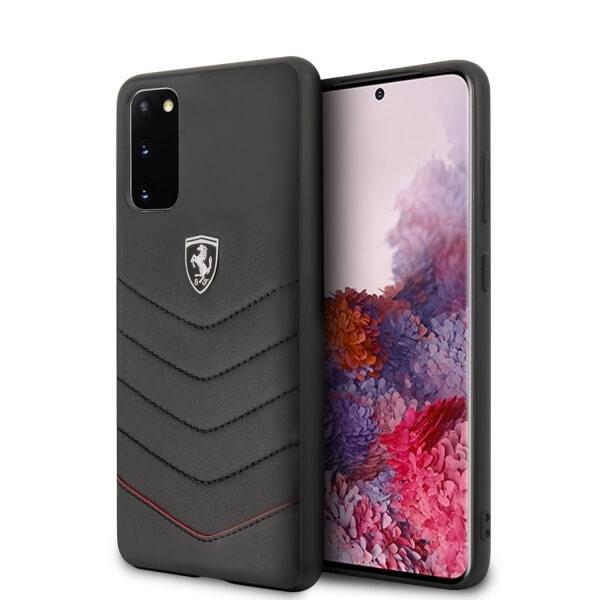 Кожен кейс (естествена кожа) за Samsung Galaxy S20 - Ferrari Heritage Quilted Leather Hard Case (черен) | JAR Computers Кожен кейс (естествена кожа) за Samsung Galaxy S20 - Ferrari Heritage Quilted Leather Hard Case (черен)