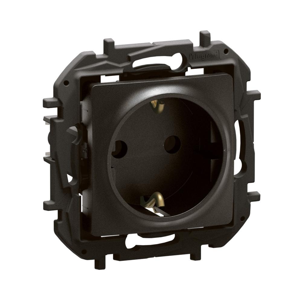 Контакт Шуко 2P+E 16A с винтови клеми Черен - Legrand Niloe New NP3121BK | JAR Computers Контакт Шуко 2P+E 16A с винтови клеми Черен - Legrand Niloe New NP3121BK