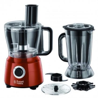 Кухненски робот Russell Hobbs Desire 24730-56, 600W, 2.5 l, 2 диска, Функция Pulse, Червен