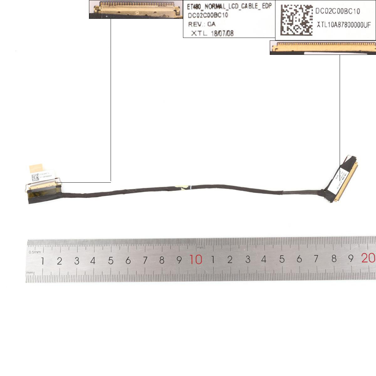 Лентов кабел за лаптоп (LCD Cable) Lenovo Thinkpad T480 A485 ET480 30 pin - DC02C00BC10 | JAR Computers Лентов кабел за лаптоп (LCD Cable) Lenovo Thinkpad T480 A485 ET480 30 pin - DC02C00BC10