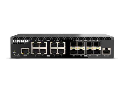 Мрежов суич QNAP QSW-M3216R-8S8T - switch - 16 ports - managed - rack-mountable | JAR Computers Мрежов суич QNAP QSW-M3216R-8S8T - switch - 16 ports - managed - rack-mountable