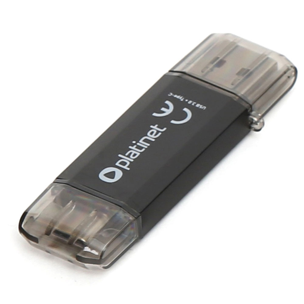 Памет OTG 64GB Platinet USB/USB-C черен | JAR Computers Памет OTG 64GB Platinet USB/USB-C черен