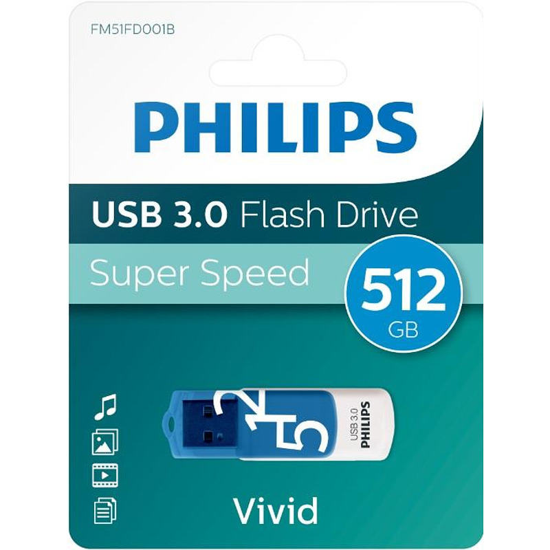 Памет USB Philips VIVID EDITION 512GB 3.0
