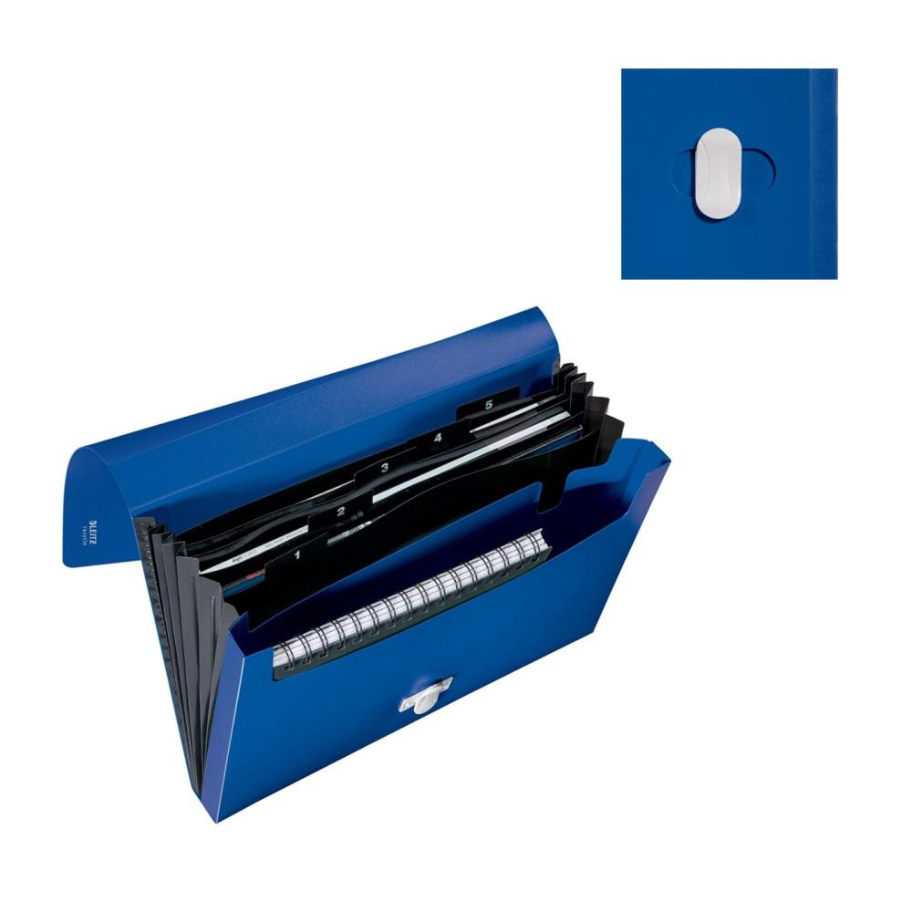Папка с 5 отделения LEITZ Recycle, A4, рециклиран РР, синя | JAR Computers Папка с 5 отделения LEITZ Recycle, A4, рециклиран РР, синя