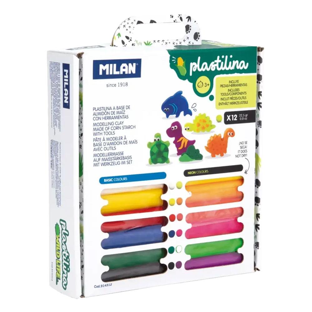 Моделин Milan Wild Live 12 цвята+форми | JAR Computers Моделин Milan Wild Live 12 цвята+форми