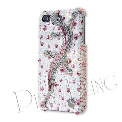 Уникален кейс с кристали на Сваровски за iPhone 4/4S - PlayBling Lizard Crystal Case | JAR Computers Уникален кейс с кристали на Сваровски за iPhone 4/4S - PlayBling Lizard Crystal Case