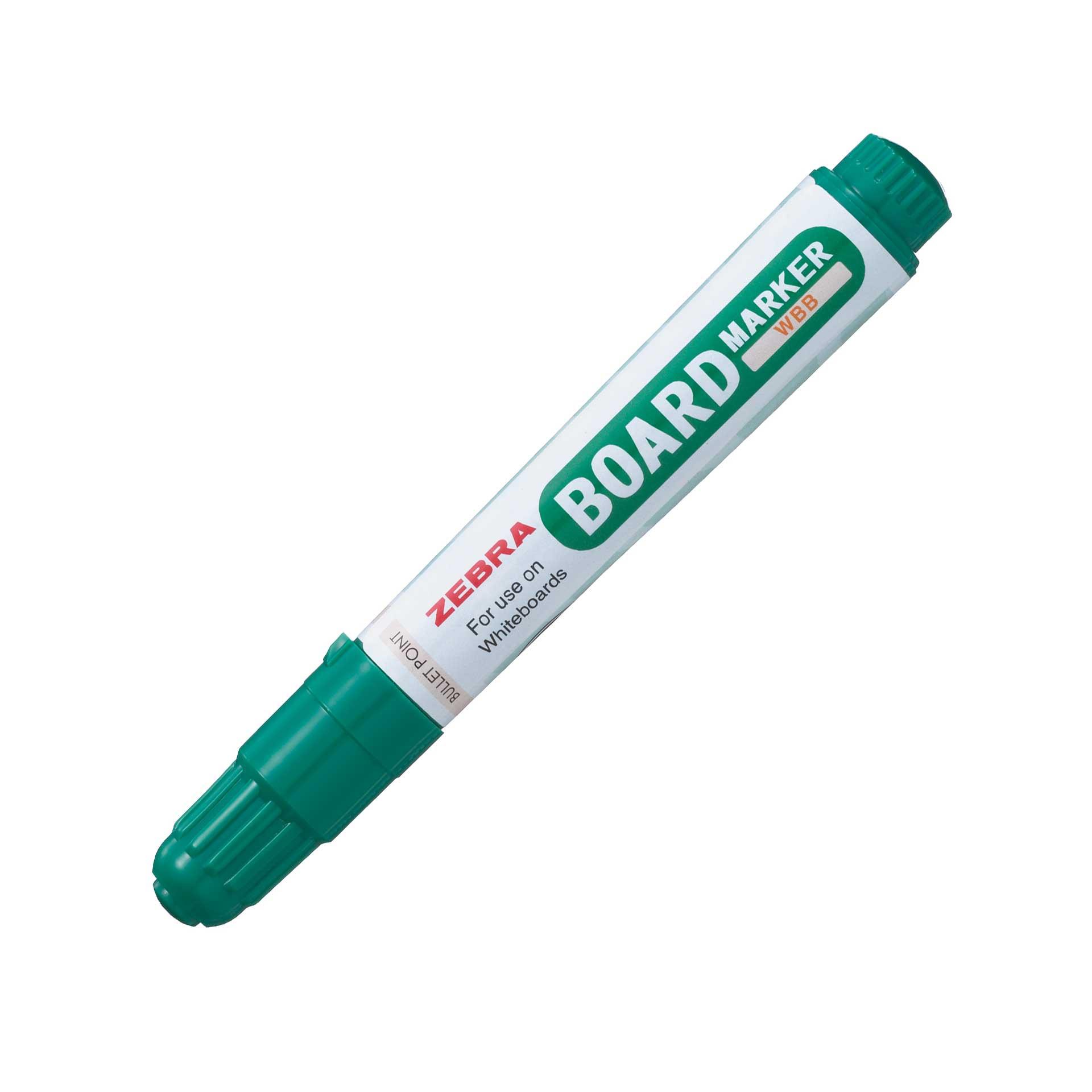 Zebra Борд маркер за бяла дъска WBB, объл, 2.6 mm, зелен