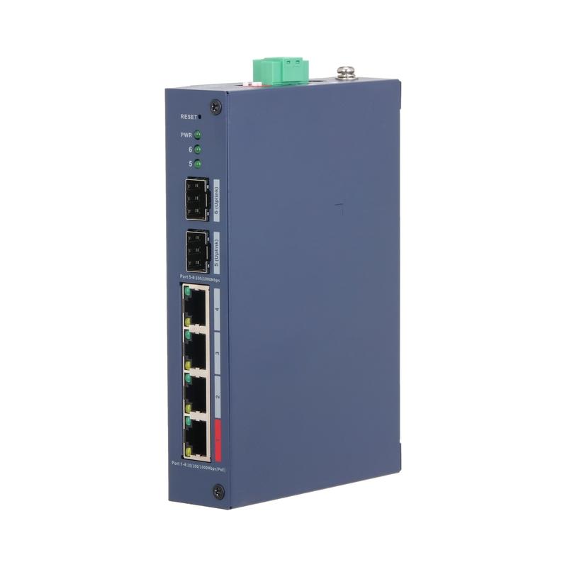 6 портов мрежов комутатор 4 gigabit порта PoE + 2 порта SFP - DAHUA CHS4206-4GT-90 | JAR Computers 6 портов мрежов комутатор 4 gigabit порта PoE + 2 порта SFP - DAHUA CHS4206-4GT-90