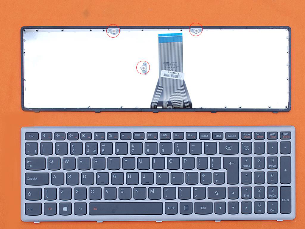 Клавиатура за лаптоп Lenovo IdeaPad S500 S510p G500s Gray Frame Black US/UK | JAR Computers Клавиатура за лаптоп Lenovo IdeaPad S500 S510p G500s Gray Frame Black US/UK