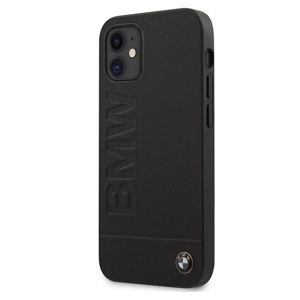 Кожен кейс (естествена кожа) за iPhone 12 mini - BMW Signature Logo Imprint Leather Hard Case (черен) | JAR Computers Кожен кейс (естествена кожа) за iPhone 12 mini - BMW Signature Logo Imprint Leather Hard Case (черен)