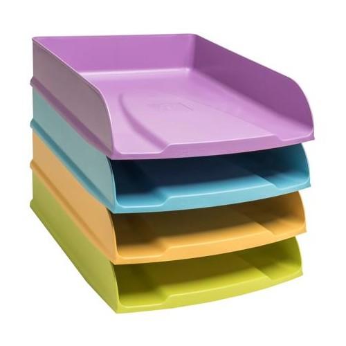 Комплект хоризонтални поставки EXACOMPTA Pop'Nco, Polystyrene, 4 цвята - син, лилав, лайм, манго | JAR Computers Комплект хоризонтални поставки EXACOMPTA Pop'Nco, Polystyrene, 4 цвята - син, лилав, лайм, манго