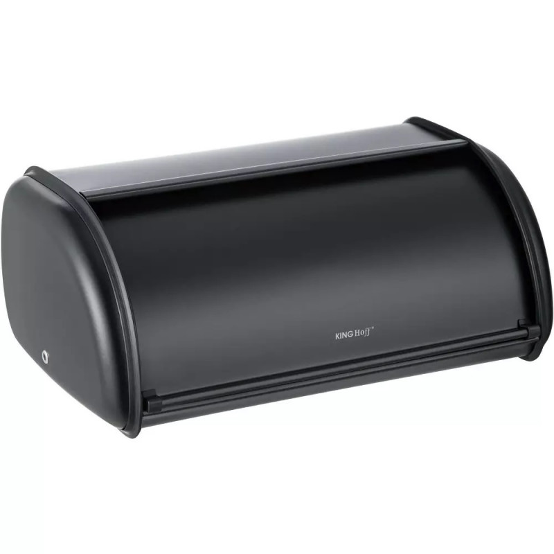 Кутия за хляб Kinghoff KH 1723, 36 см, Лека и здрава конструкция, Стомана, Черен | JAR Computers Кутия за хляб Kinghoff KH 1723, 36 см, Лека и здрава конструкция, Стомана, Черен