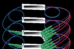 Оптичен сплитер PON PLC 1x4 мини (с APC конектори) | JAR Computers Оптичен сплитер PON PLC 1x4 мини (с APC конектори)