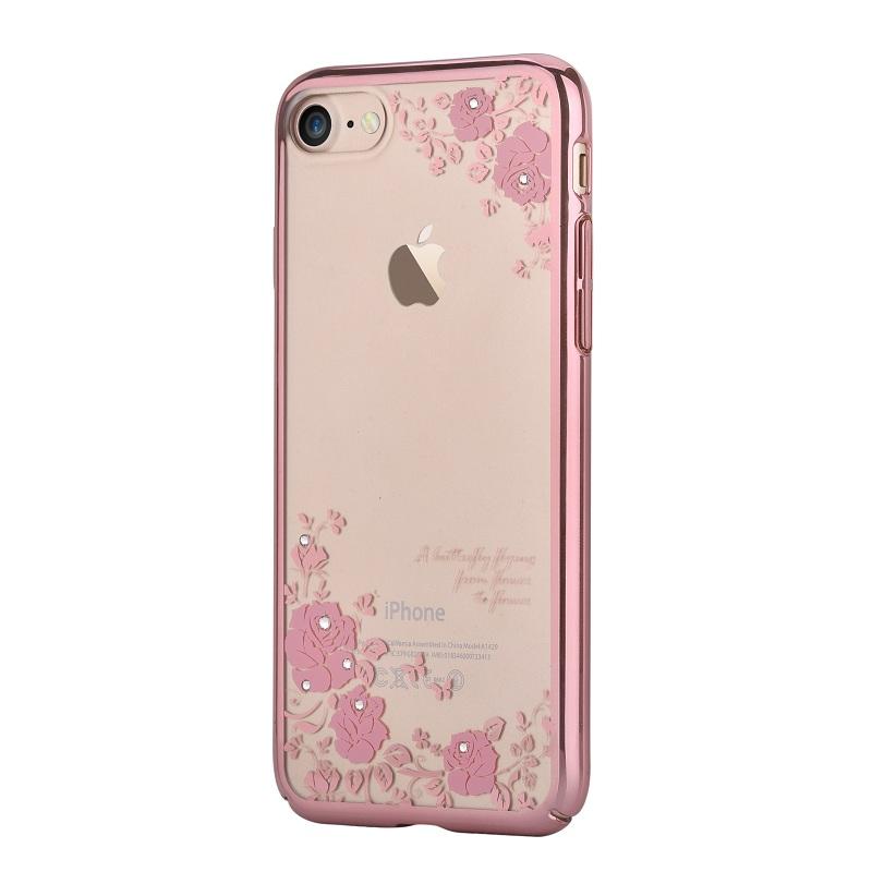 Поликрабонатов кейс за iPhone 8, iPhone 7 (с кристали Сваровски) - Devia Crystal Joyous Case (с розови цветя) | JAR Computers Поликрабонатов кейс за iPhone 8, iPhone 7 (с кристали Сваровски) - Devia Crystal Joyous Case (с розови цветя)
