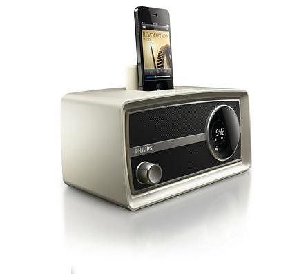 Ретро док станция и спийкър за iPhone, iPad и iPod - Philips Fidelio ORD2100C | JAR Computers Ретро док станция и спийкър за iPhone, iPad и iPod - Philips Fidelio ORD2100C