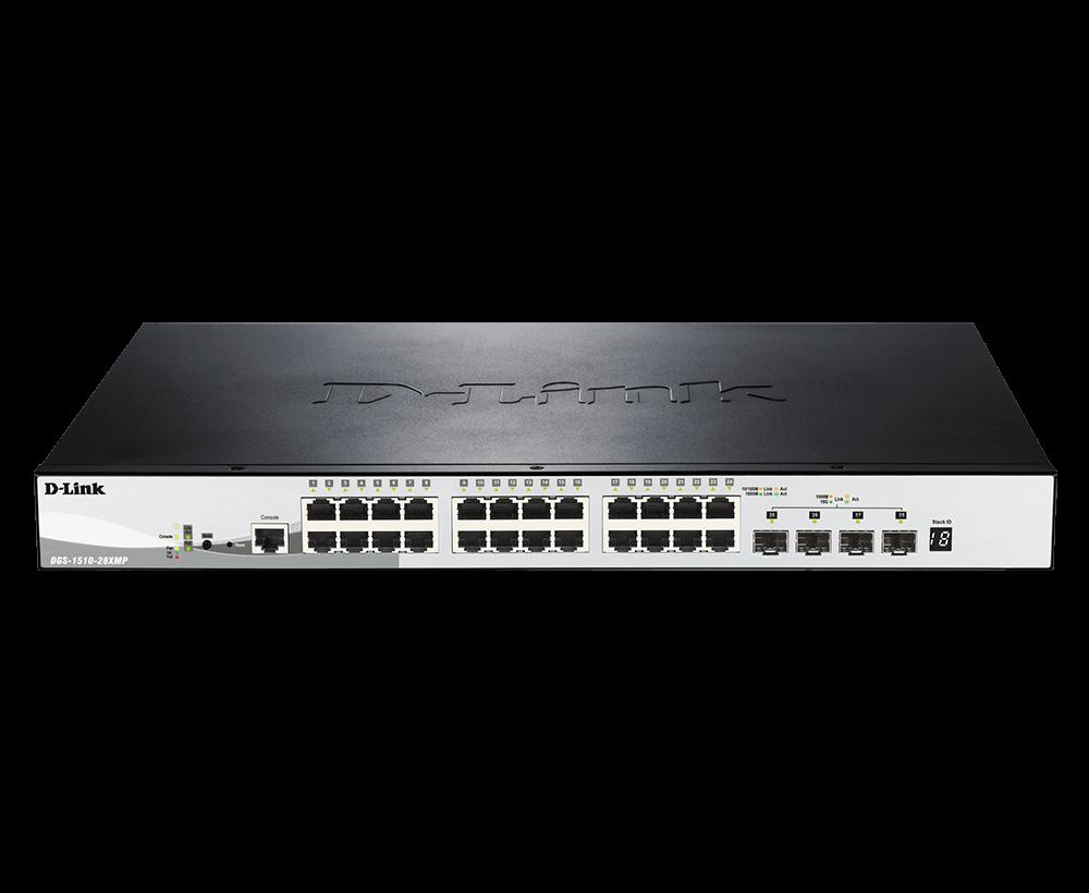 Суич D-Link Switch DGS-1510-28XMP E / DGS-1510-28XMP/E - Black - PN DGS-1510-28XMP/E | JAR Computers Суич D-Link Switch DGS-1510-28XMP E / DGS-1510-28XMP/E - Black - PN DGS-1510-28XMP/E