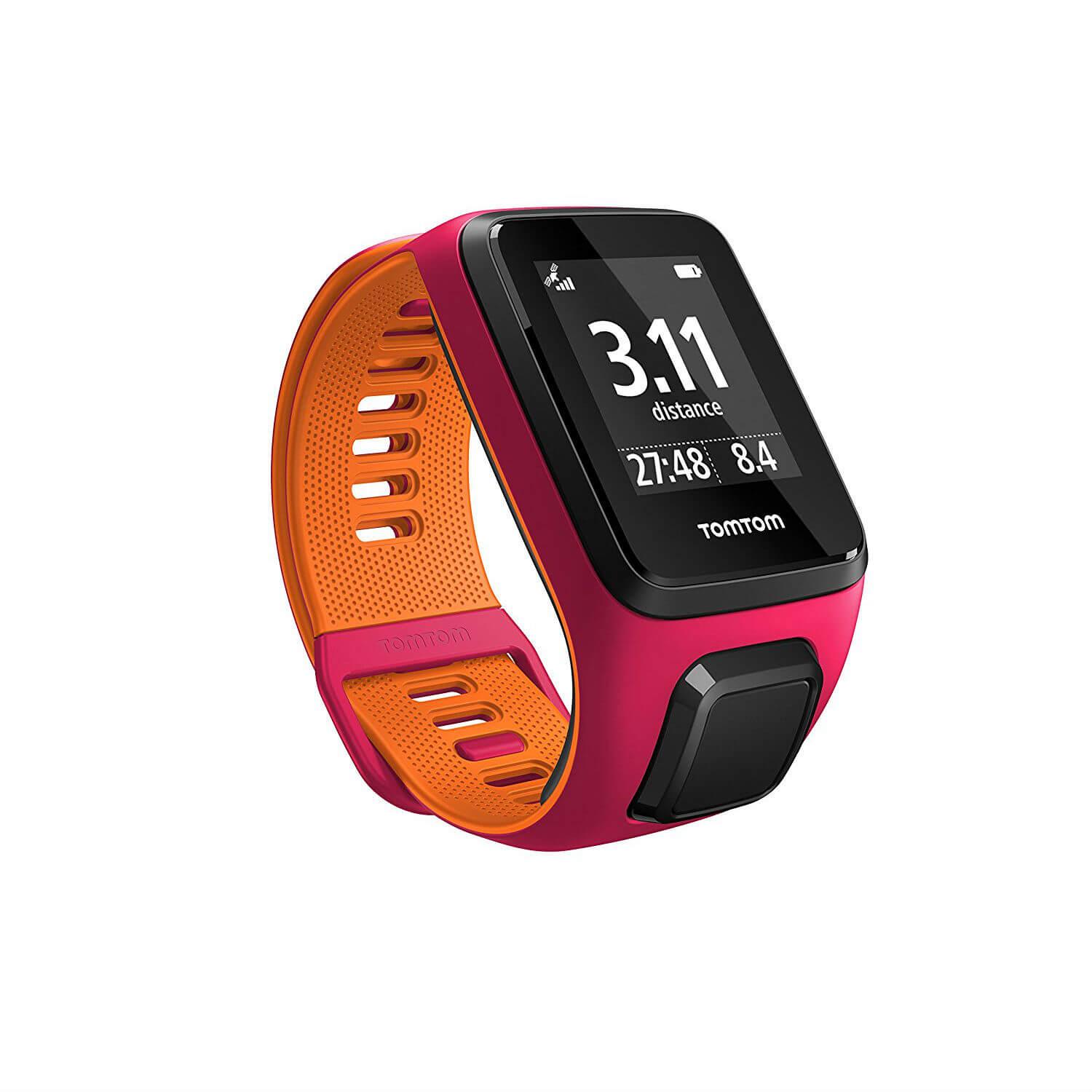 TomTom Runner 3 Cardio plus Music Small Strap - Mултиспорт GPS смарт часовник с вграден музикален плейър (розов-оранжев) | JAR Computers TomTom Runner 3 Cardio plus Music Small Strap - Mултиспорт GPS смарт часовник с вграден музикален плейър (розов-оранжев)