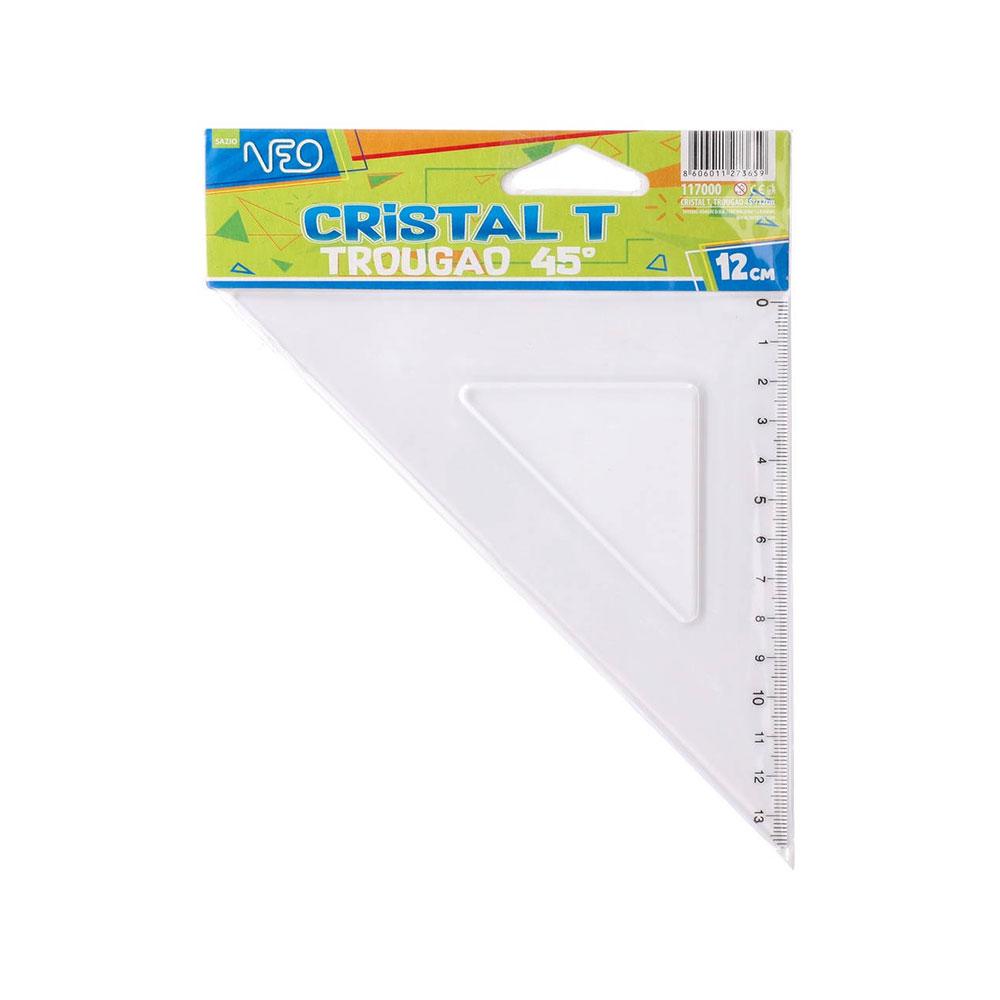 Триъгълник Sazio Cristal T, 45°, 13 cm
