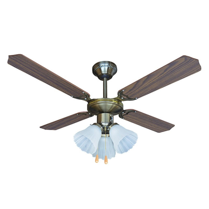Вентилатор за таван MUHLER MCF-4042, 55W, 105 см, 3 степени, MDF, Кафяв