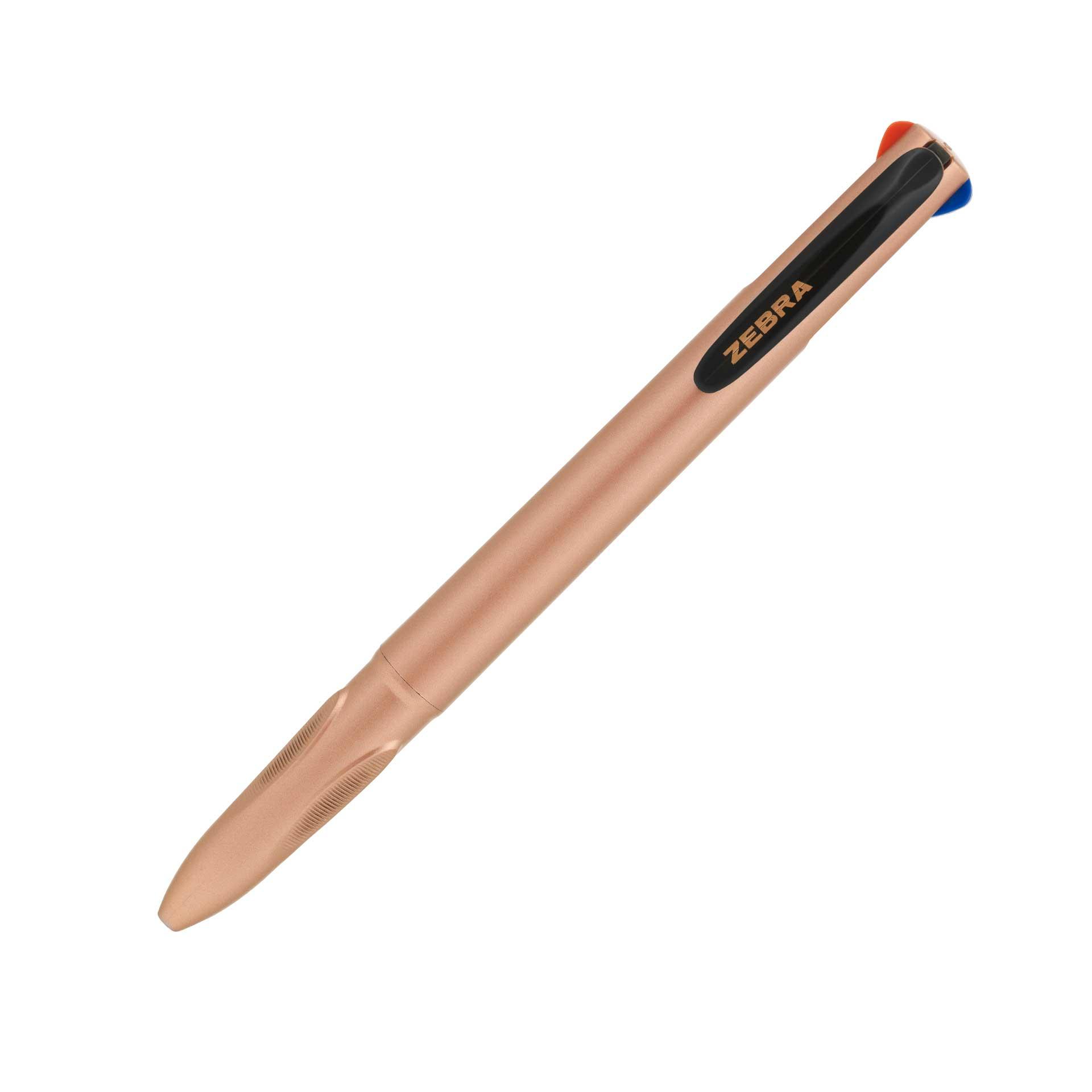 Zebra Химикалка 4C, 1.0 mm, 4 цвята на писане, розово злато