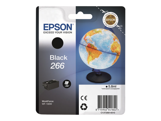 EPSON 266 ink cartridge black standard capacity 250 pages 1-pack
