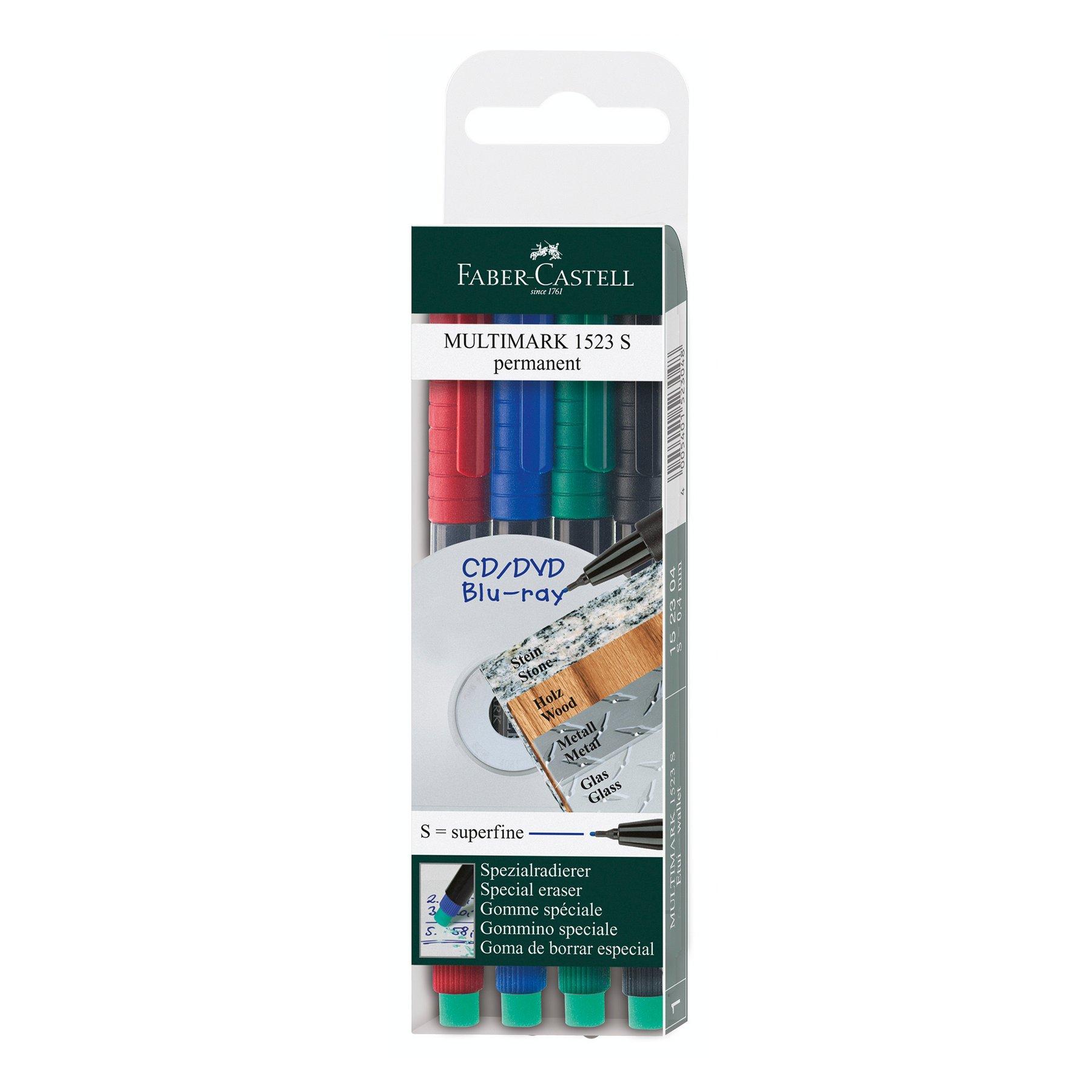 Faber-Castell Тънкописец 1523 OHP S, перманентен, 4 цвята