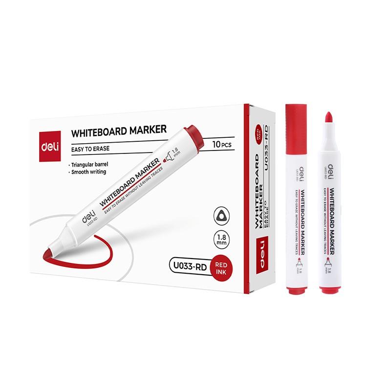 Маркер за бяла дъска Deli EU033-RD, объл връх 1.8 мм, червен | JAR Computers Маркер за бяла дъска Deli EU033-RD, объл връх 1.8 мм, червен