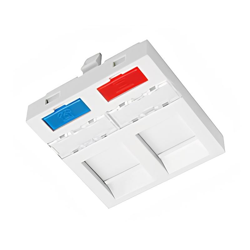 Модул/кутия за Keystone Бял - Solarix SXF-M-2-45-WH-P | JAR Computers Модул/кутия за Keystone Бял - Solarix SXF-M-2-45-WH-P