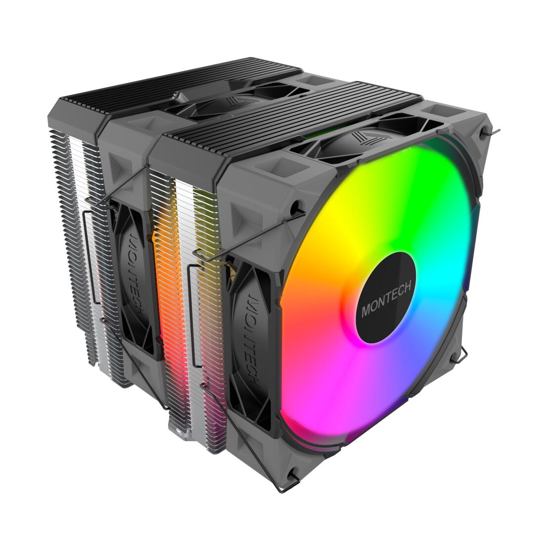 Montech NX600 ARGB Процесор Въздушен охладител 12 см Черен 1 броя | JAR Computers Montech NX600 ARGB Процесор Въздушен охладител 12 см Черен 1 броя