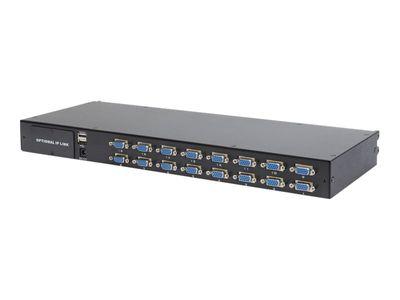 Мрежов суич DIGITUS Professional DS-72214 - KVM switch - 16 ports - rack-mountable