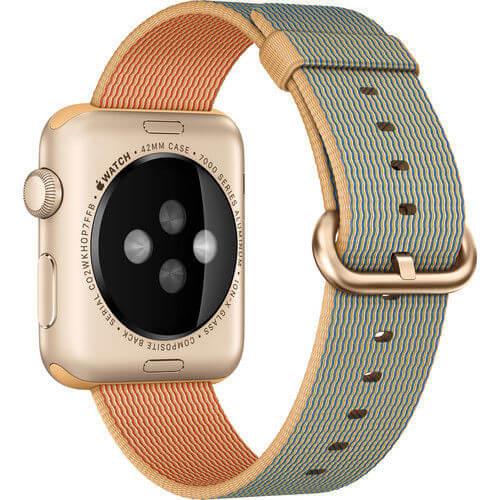 Оригинална текстилна каишка за Apple Watch 42мм - Apple 42mm Royal Blue Gold 316L Gold Stainless Steel Buckle (Apple Box) | JAR Computers Оригинална текстилна каишка за Apple Watch 42мм - Apple 42mm Royal Blue Gold 316L Gold Stainless Steel Buckle (Apple Box)