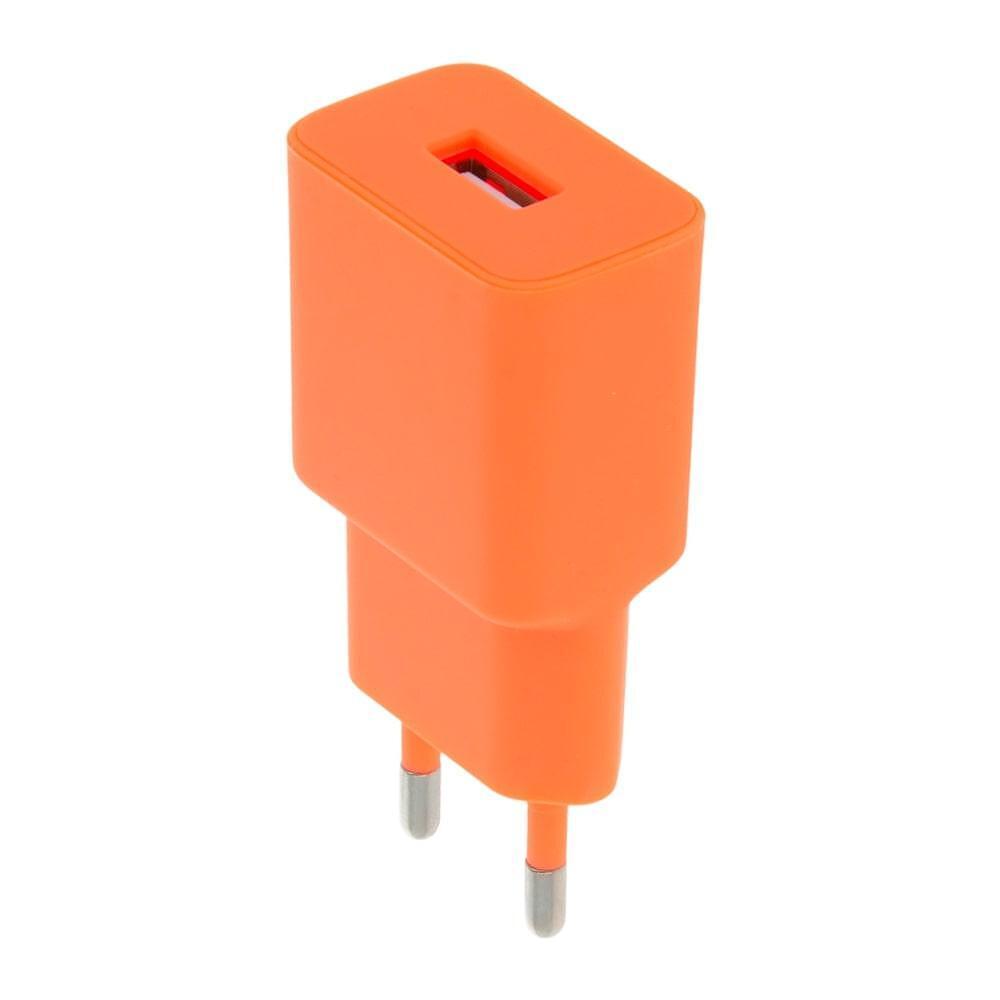 Setty зарядно 220V, USB-A порт, 2.4A, оранжево