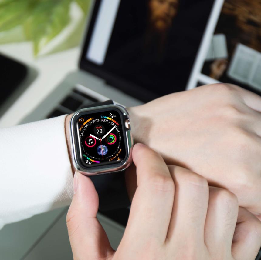 Удароустойчив хибриден кейс за Apple Watch 44мм - SwitchEasy Odyssey Case (сребрист) | JAR Computers Удароустойчив хибриден кейс за Apple Watch 44мм - SwitchEasy Odyssey Case (сребрист)