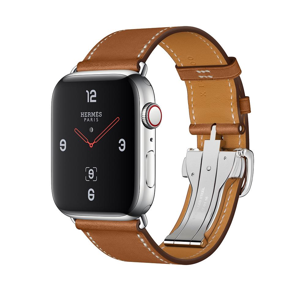Умен часовник от Apple - Apple Watch Hermès Series 4, 44mm Stainless Steel Case with Fauve Barenia Leather Single Tour Deployment Buckle, GPS + Cellular | JAR Computers Умен часовник от Apple - Apple Watch Hermès Series 4, 44mm Stainless Steel Case with Fauve Barenia Leather Single Tour Deployment Buckle, GPS + Cellular