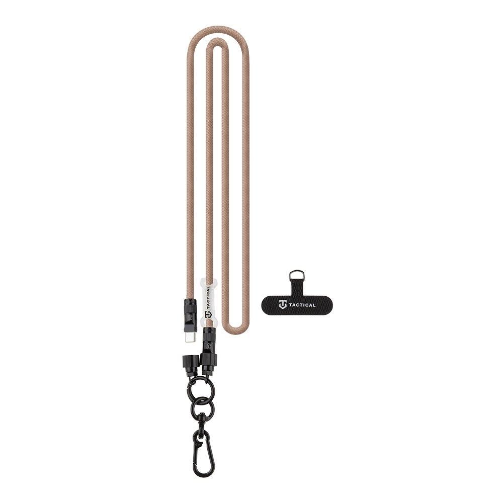 Универсална връзка за носене през врата за смартфони с вграден USB-C към USB-C кабел - Tactical Wire Snake USB-C Universal Phone Lanyard Cable 60W (бежов) | JAR Computers Универсална връзка за носене през врата за смартфони с вграден USB-C към USB-C кабел - Tactical Wire Snake USB-C Universal Phone Lanyard Cable 60W (бежов)