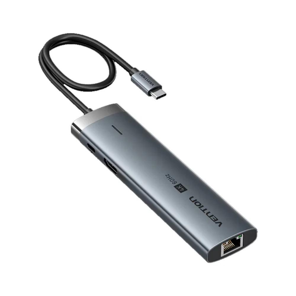VENTION USB-C to HDMI/USB 3.2 Gen 1 Type-C/USB 3.0/USB 2.0/RJ45/SD/TF/TRRS 3.5mm/PD Docking Station 0.15M Gray Aluminum Alloy Type (TGVHB) (VENTGVHB) | JAR Computers VENTION USB-C to HDMI/USB 3.2 Gen 1 Type-C/USB 3.0/USB 2.0/RJ45/SD/TF/TRRS 3.5mm/PD Docking Station 0.15M Gray Aluminum Alloy Type (TGVHB) (VENTGVHB)