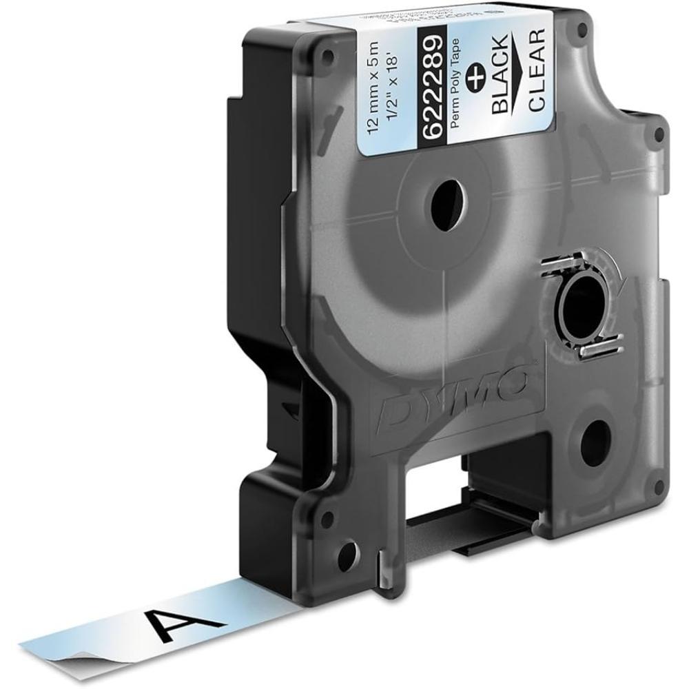 Ταινία Ετικετογράφου DYMO Ind Rhino Tape Permanent Polyester Black On Transparant 12mm (622289) (DYM622289) | JAR Computers Ταινία Ετικετογράφου DYMO Ind Rhino Tape Permanent Polyester Black On Transparant 12mm (622289) (DYM622289)