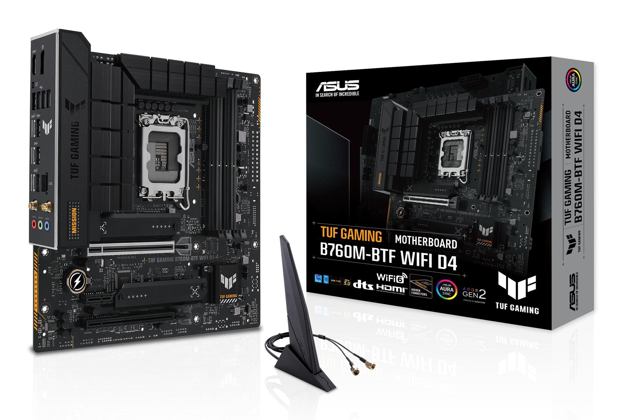 ASUS TUF GAMING B760M-BTF WIFI D4 Intel B760 LGA 1700 микро ATX | JAR Computers ASUS TUF GAMING B760M-BTF WIFI D4 Intel B760 LGA 1700 микро ATX
