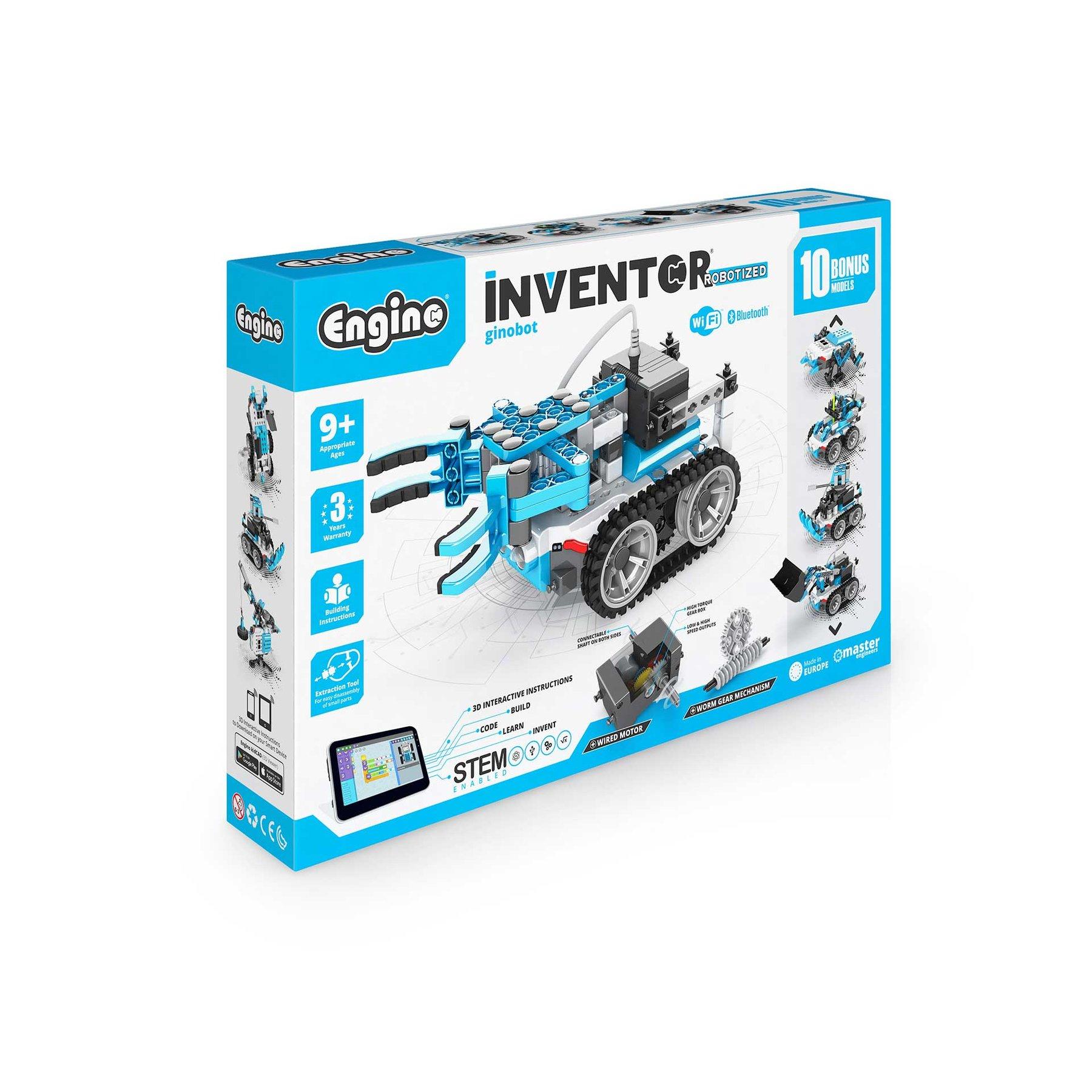 Engino Конструктор Inventor Robotized - Ginobot, 10 в 1, с допълнителен мотор | JAR Computers Engino Конструктор Inventor Robotized - Ginobot, 10 в 1, с допълнителен мотор