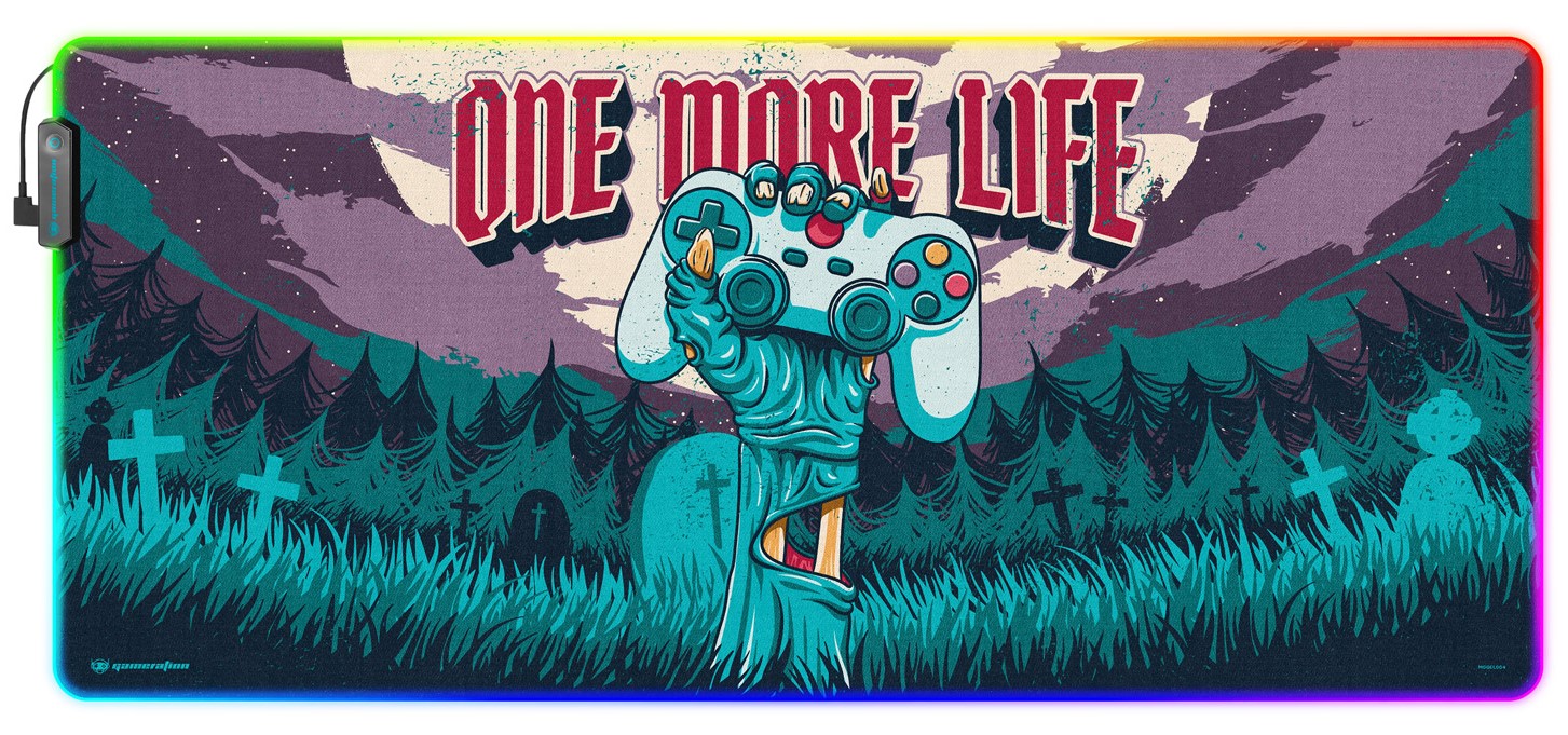Гейминг подложка за мишка Erik - One More Life, XXL, мека, многоцветна