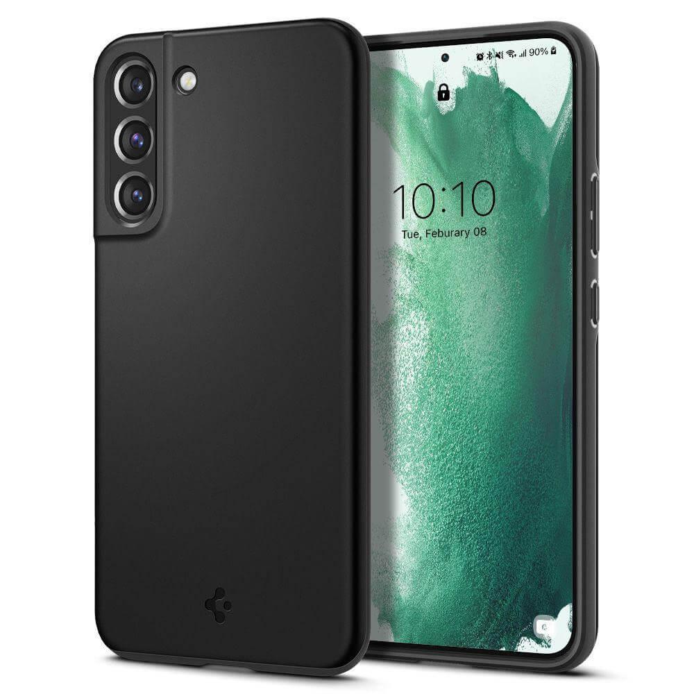 Качествен тънък матиран кейс за Samsung Galaxy S22 Plus - Spigen Thin Fit Case (черен) | JAR Computers Качествен тънък матиран кейс за Samsung Galaxy S22 Plus - Spigen Thin Fit Case (черен)