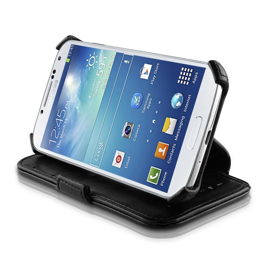 Кожен калъф, тип портфейл и поставка за Samsung Galaxy S4 i9500 - Itskins Plural Leather Case (черен) | JAR Computers Кожен калъф, тип портфейл и поставка за Samsung Galaxy S4 i9500 - Itskins Plural Leather Case (черен)