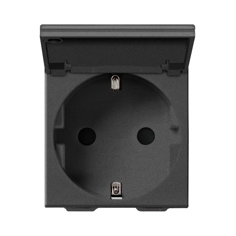 Контакт Шуко с капак 2P+E 16A 2M SICURY защита Карбон мат - VIMAR Neve Up 09208.C.CM | JAR Computers Контакт Шуко с капак 2P+E 16A 2M SICURY защита Карбон мат - VIMAR Neve Up 09208.C.CM