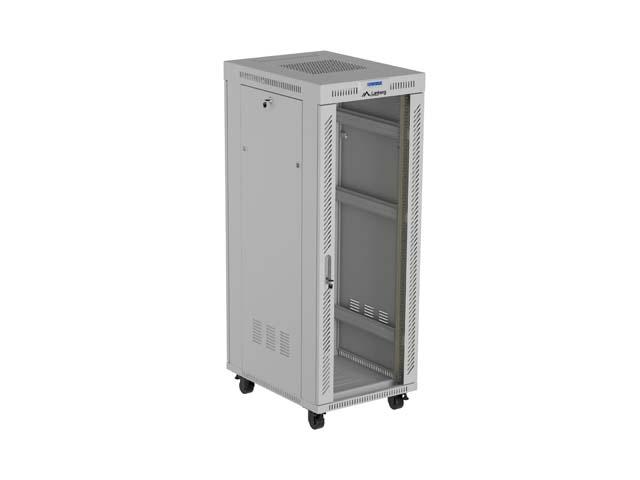 Lanberg Rack Cabinet 19" Free-Standing 32U/600X800 (FlAT Pack) With Glass Door LCD Grey V2